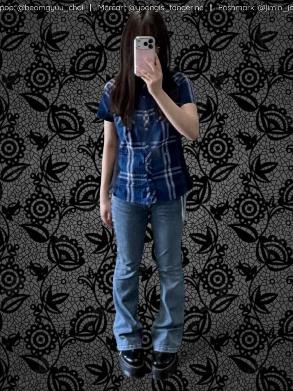 Harley Davidson 115th anniversary blue plaid shirt